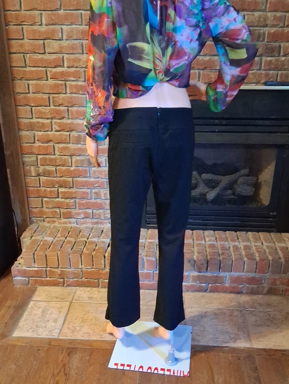 CAbi Black Cropped Knit Flare Pants - Picture 3 of 10